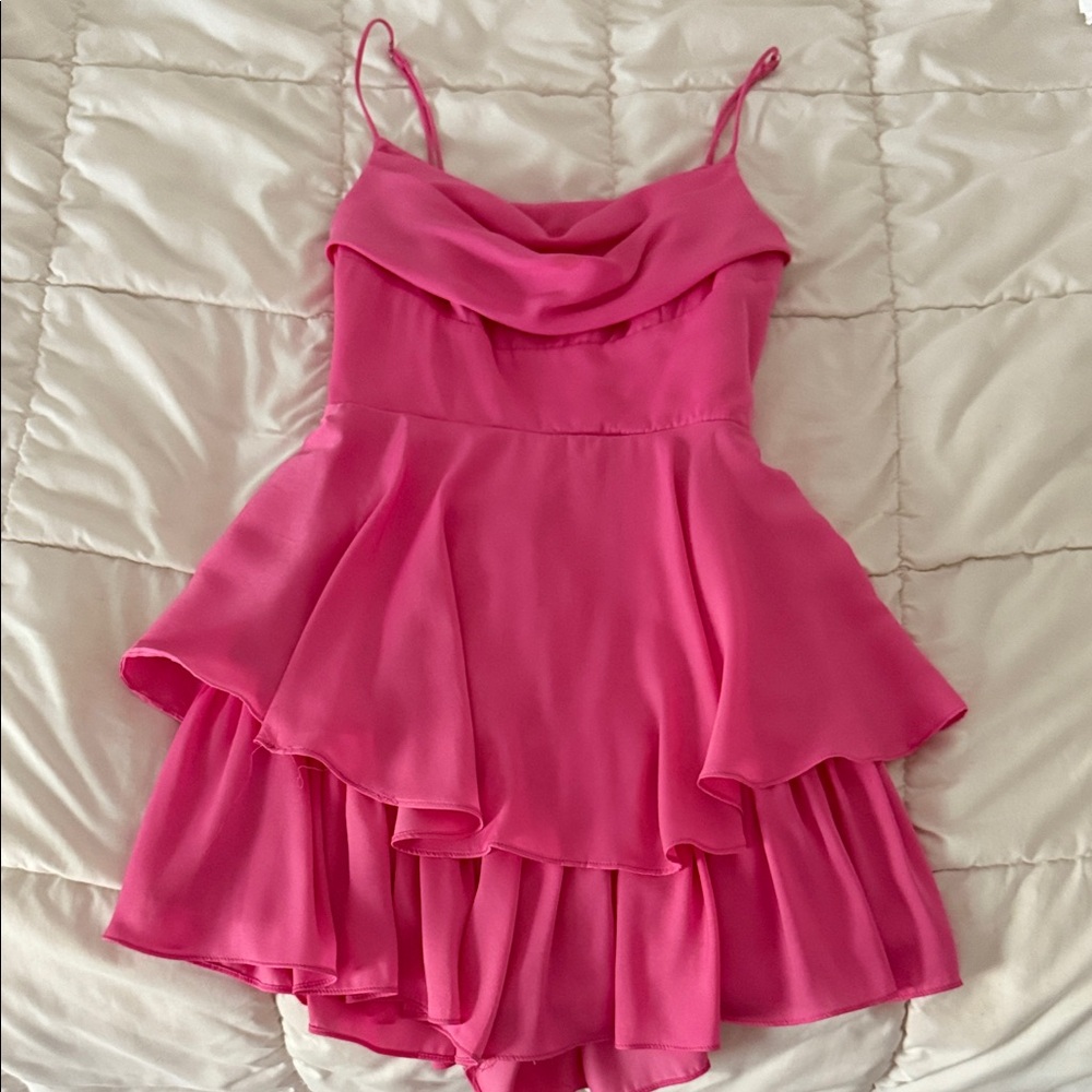 Elegant Pink Romper/Dress